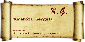 Muraközi Gergely névjegykártya