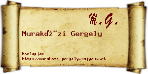 Muraközi Gergely névjegykártya